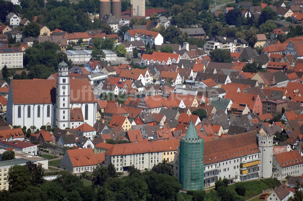 Lauingen aus der Vogelperspektive: Blick auf die Stadt Lauingen an der Donau