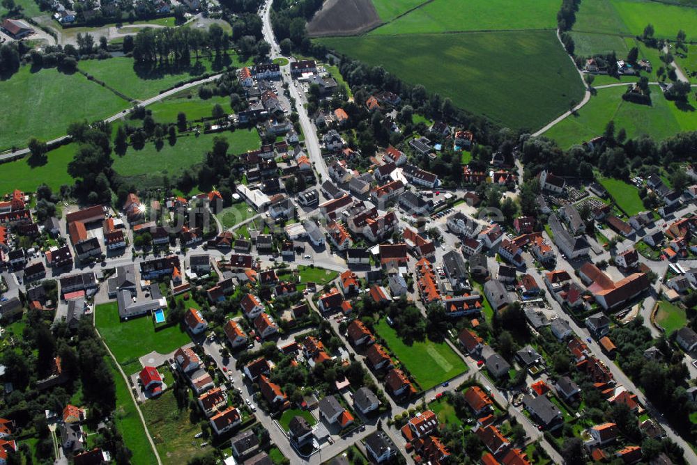 Luftaufnahme Markt Indersdorf - Blick auf die Stadt Markt Indersdorf