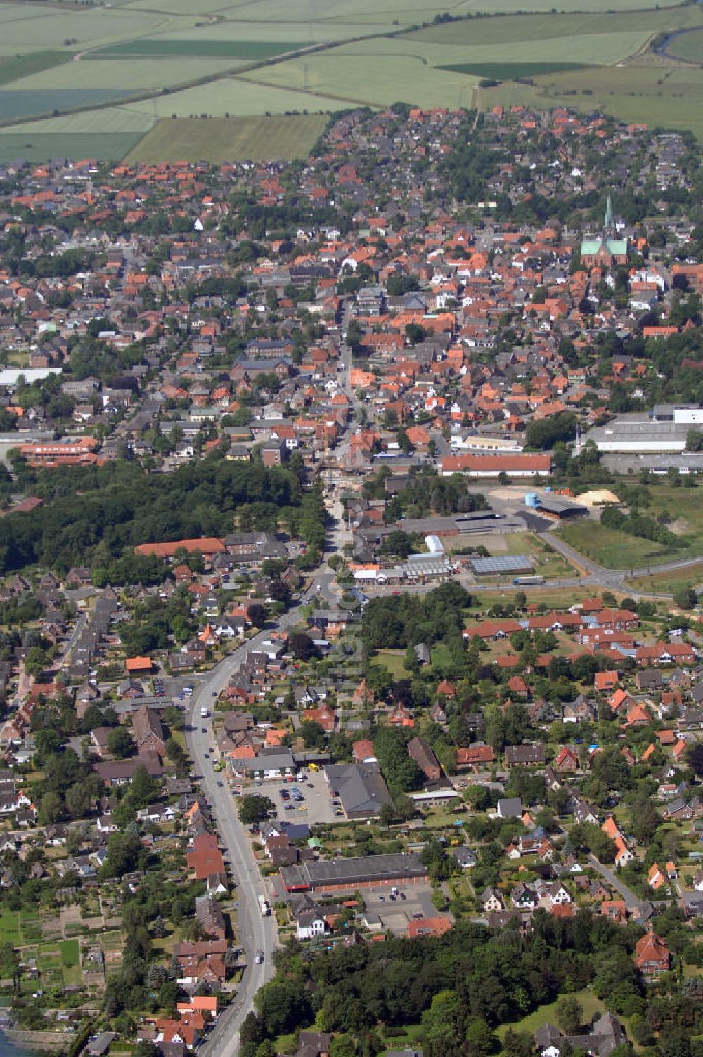 Luftaufnahme Meldorf - Blick auf die Stadt Meldorf