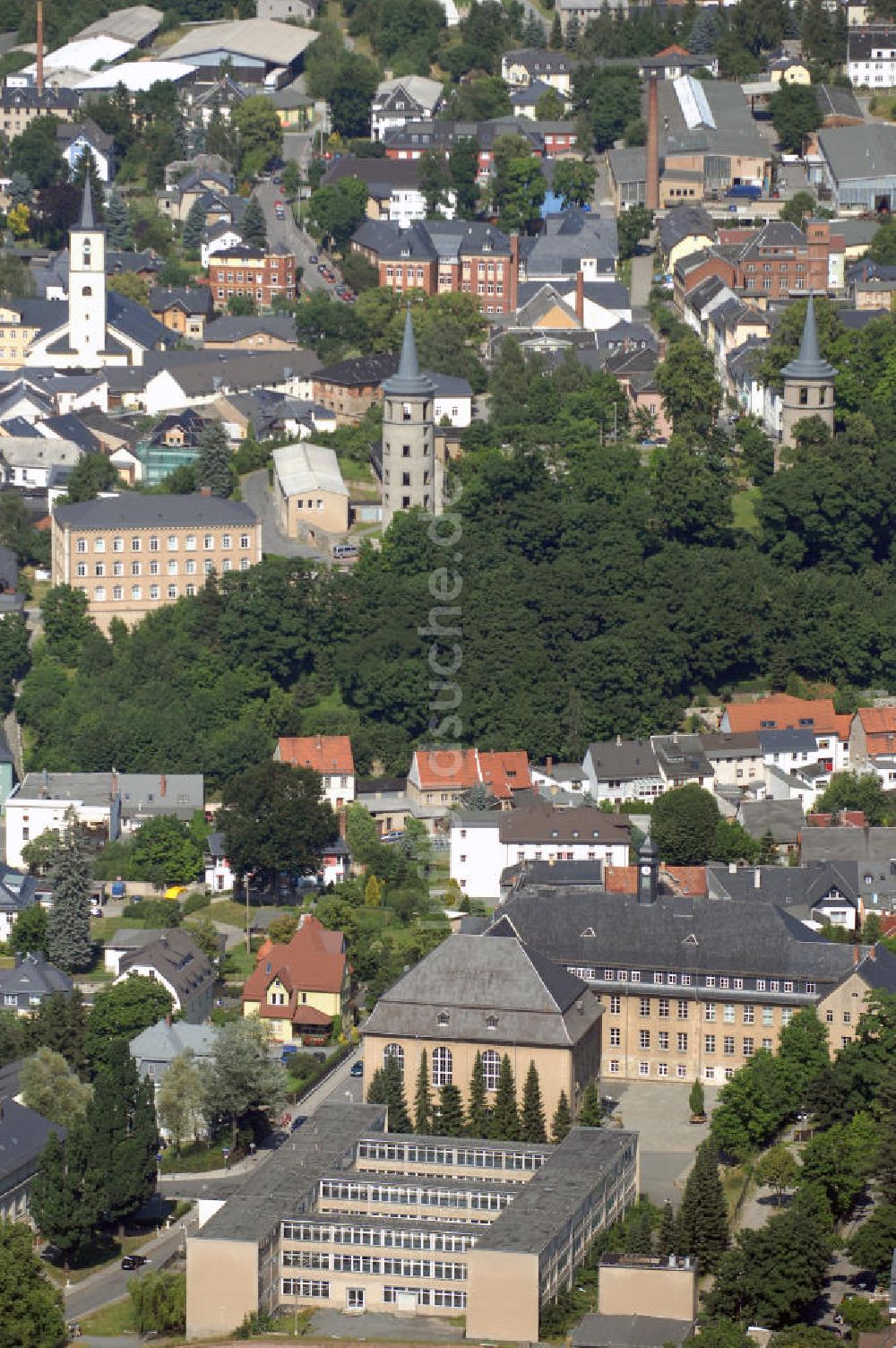 Luftbild SCHLEIZ - Blick auf die Stadt Schleiz an der Wisenta