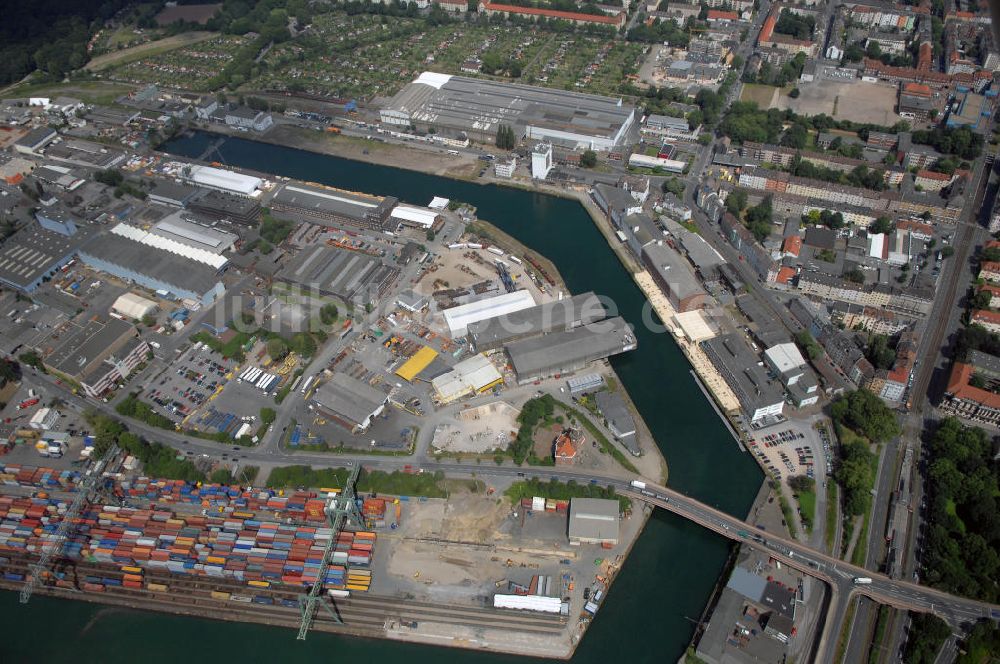 Luftaufnahme Dortmund - Blick auf den Stadthafen und das Alte Hafenamt in Dortmund