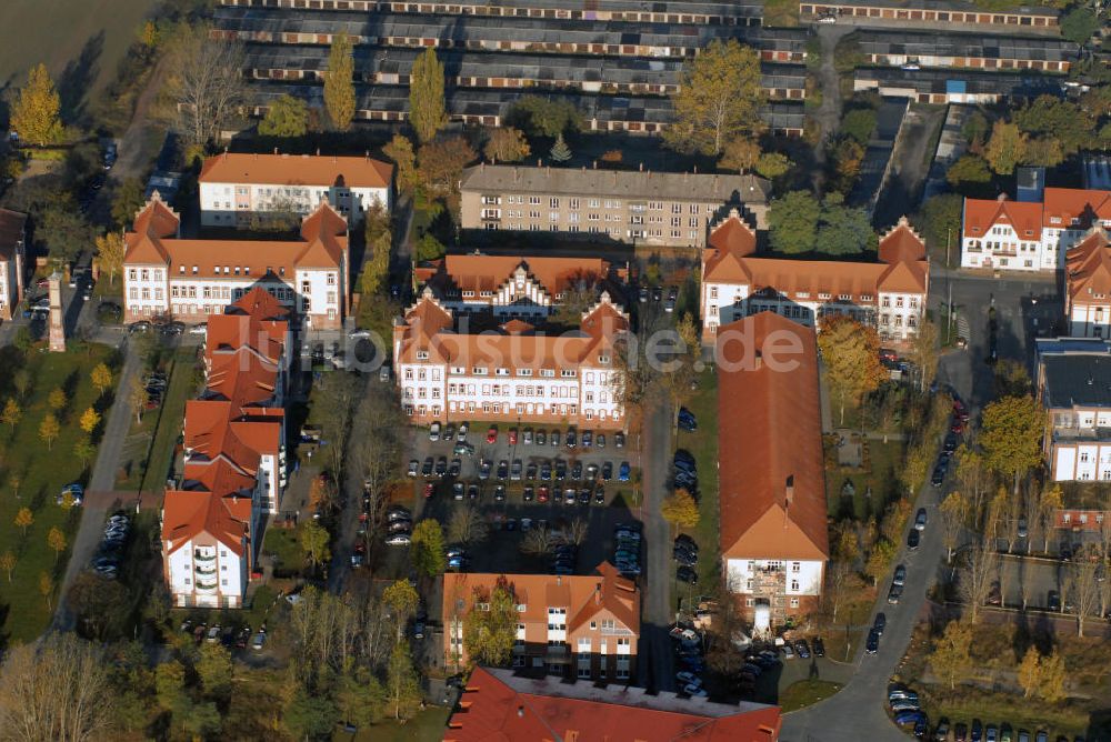 Burg von oben - Blick auf die Stadtverwaltung Burg