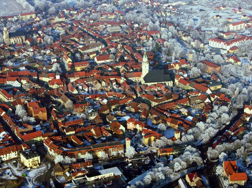 Bad Langensalza / Thüringen von oben - Blick auf das Stadtzentrum von Bad Langensalza