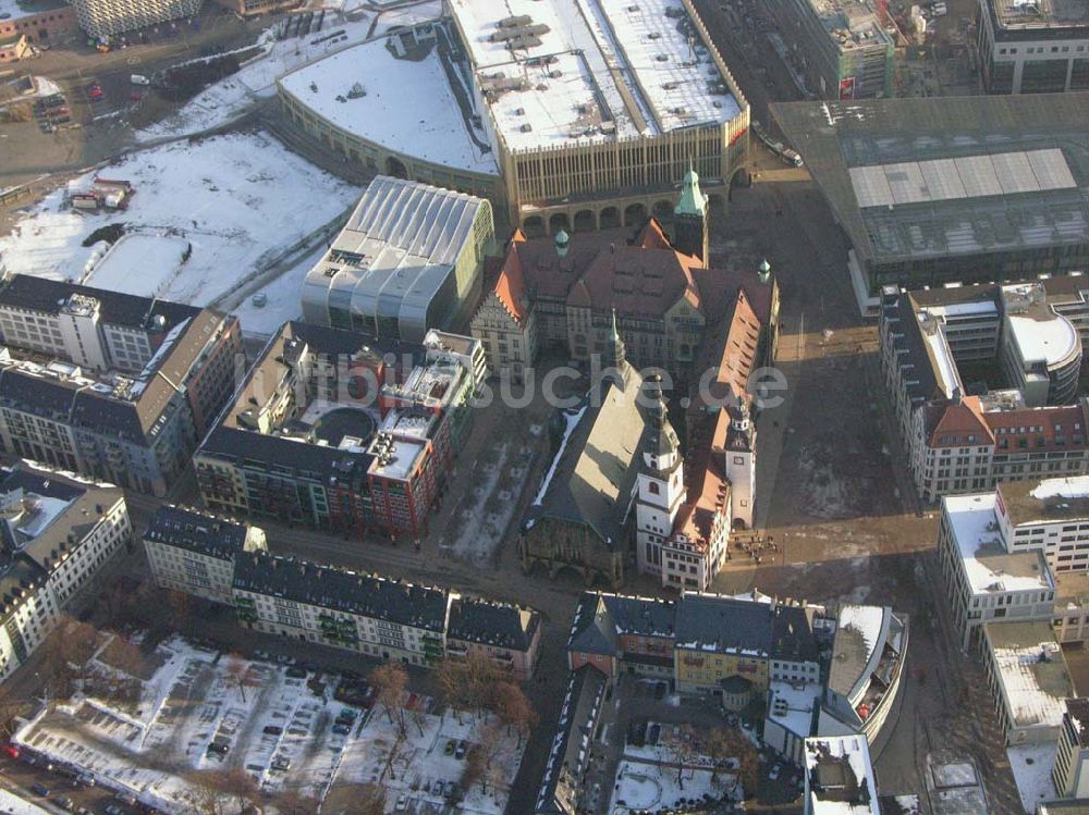 Chemnitz / Sachsen aus der Vogelperspektive: Blick auf das Stadtzentrum von Chemnitz