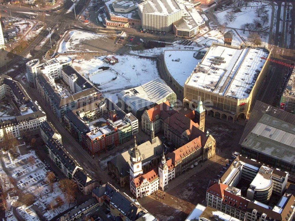 Luftbild Chemnitz / Sachsen - Blick auf das Stadtzentrum von Chemnitz