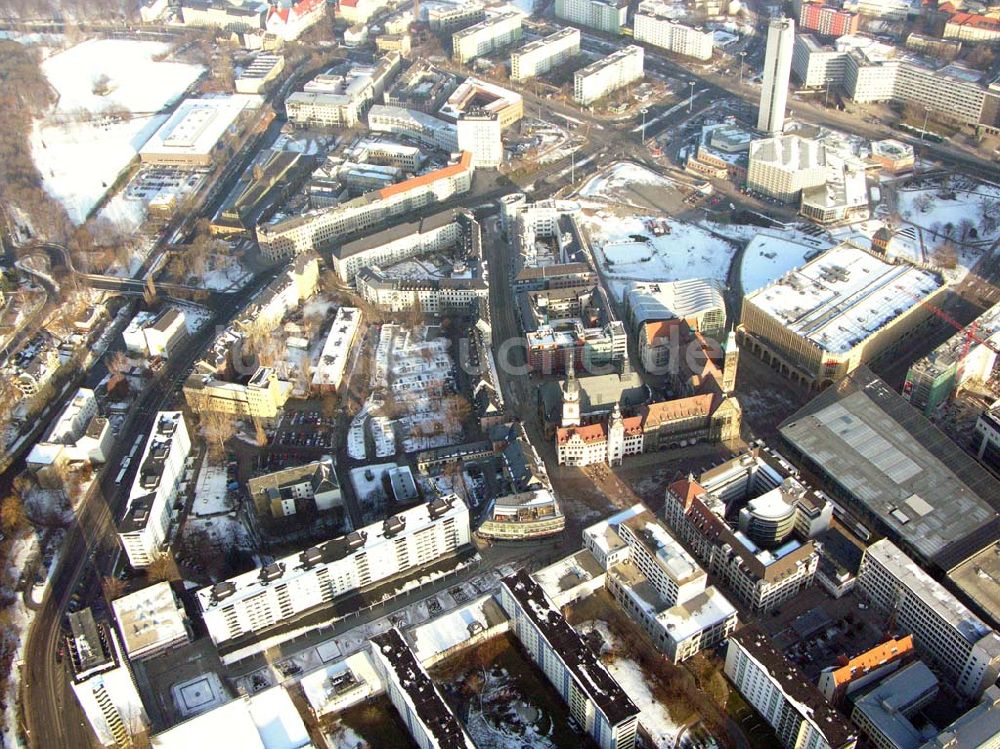 Luftaufnahme Chemnitz / Sachsen - Blick auf das Stadtzentrum von Chemnitz