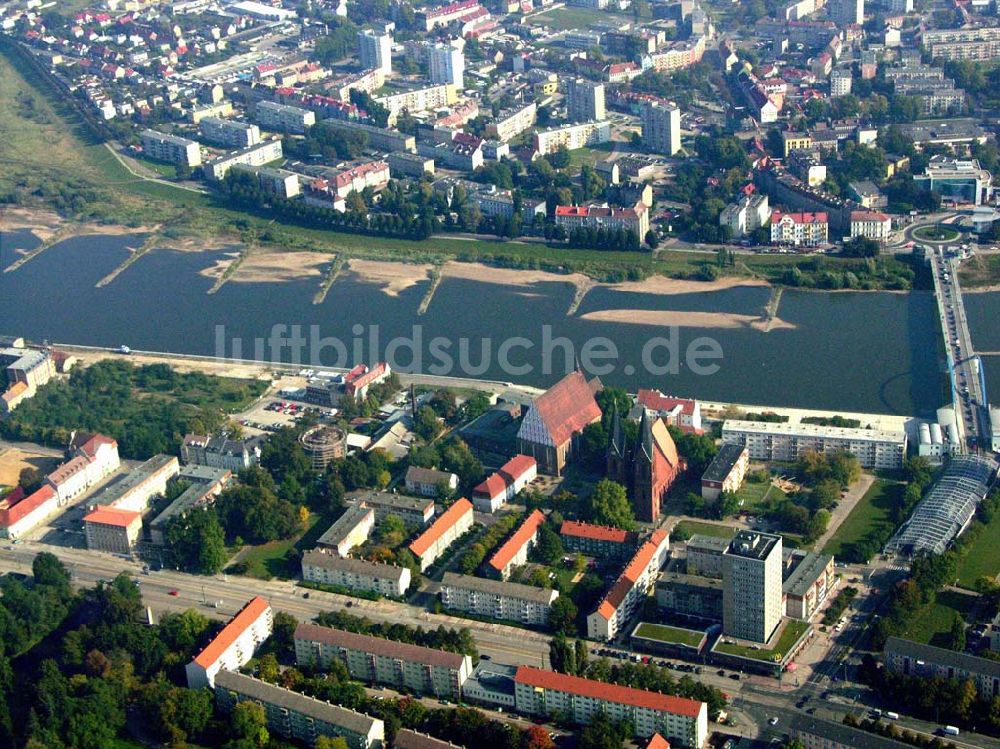 Luftbild Frankfurt / Oder - Blick auf das Stadtzentrum von Frankfurt / Oder