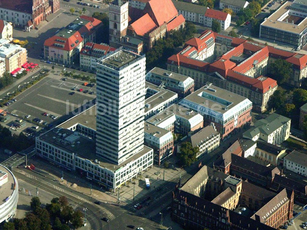 Frankfurt / Oder aus der Vogelperspektive: Blick auf das Stadtzentrum von Frankfurt / Oder