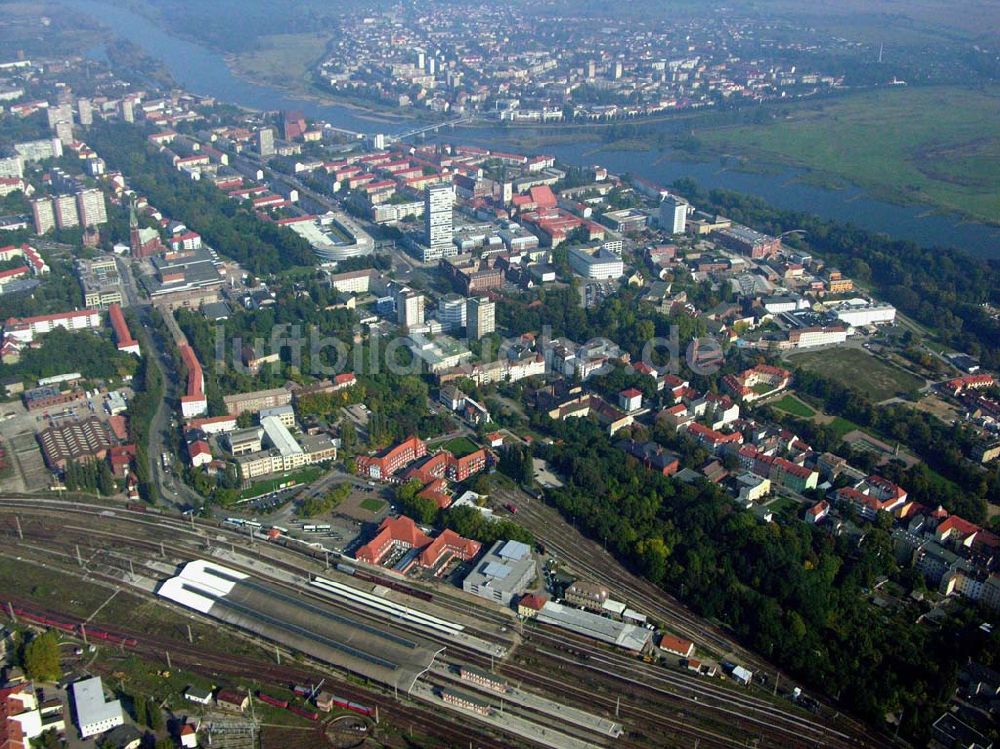 Frankfurt / Oder von oben - Blick auf das Stadtzentrum von Frankfurt / Oder