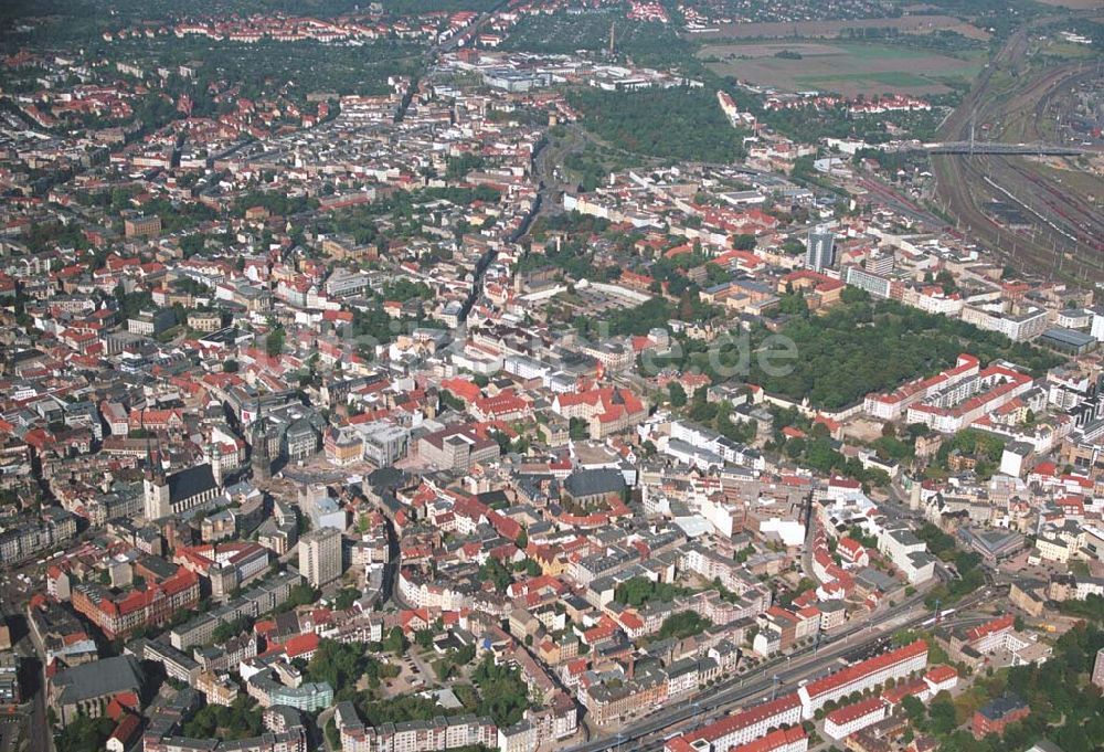 Luftbild Halle (Sachsen-Anhalt) - Blick auf das Stadtzentrum von Halle