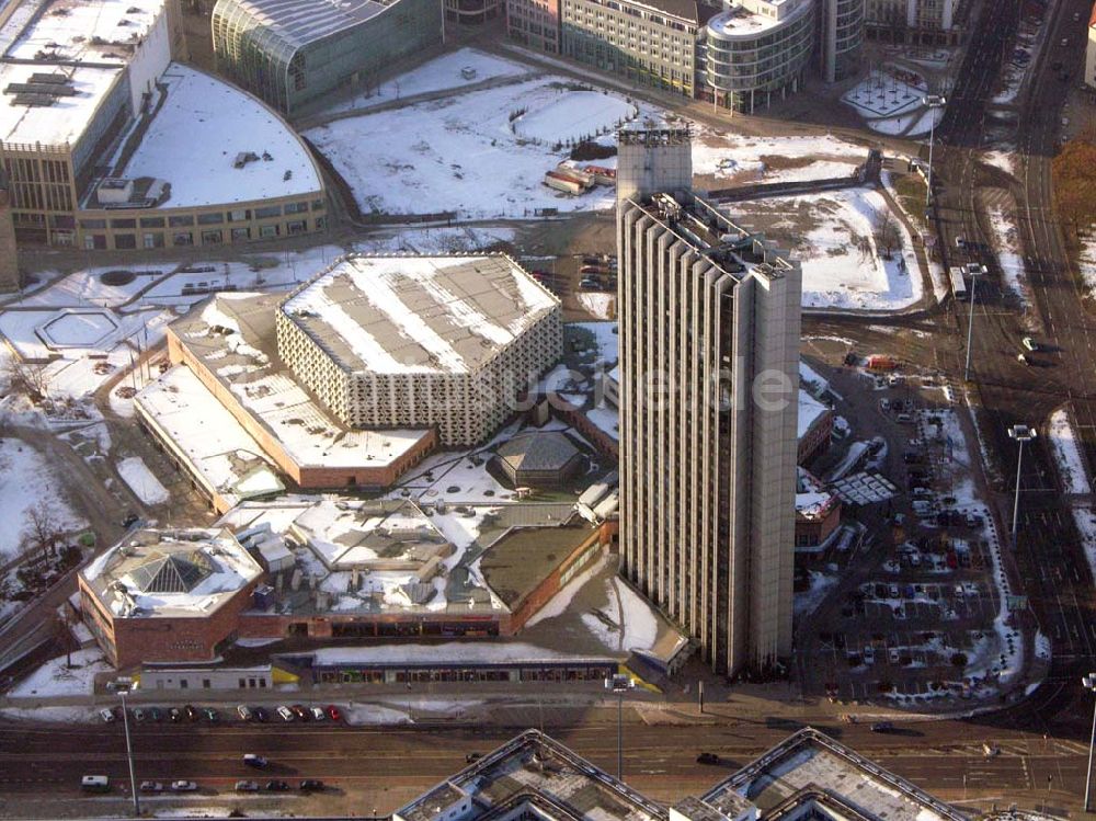 Chemnitz / Sachsen von oben - Blick auf das Stadtzentrum mit dem Hotel mercure in Chemnitz