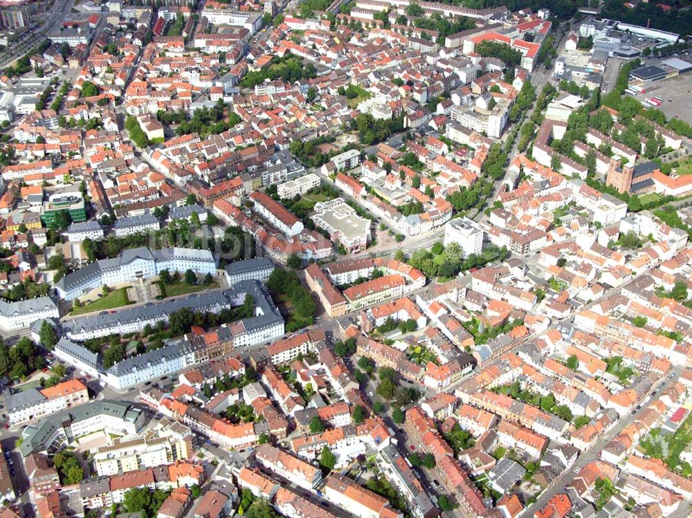 Kaiserslautern / Rheinland-Pfalz von oben - Blick auf das Stadtzentrum von Kaiserslautern in Rheinland-Pfalz