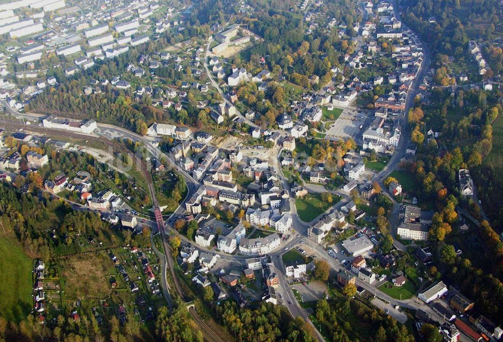 Luftbild Klingenthal ( Sachsen ) - Blick auf das Stadtzentrum von Klingenthal