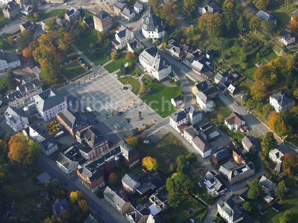 Klingenthal ( Sachsen ) aus der Vogelperspektive: Blick auf das Stadtzentrum von Klingenthal