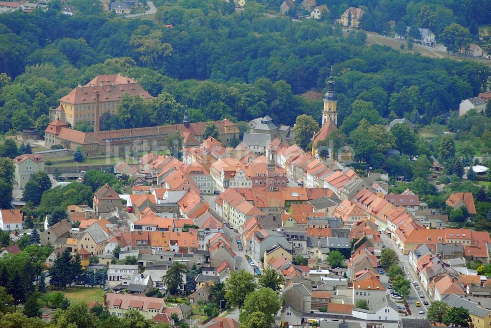 Luftbild Königsbrück - Blick auf das Stadtzentrum von Königsbrück in Sachsen