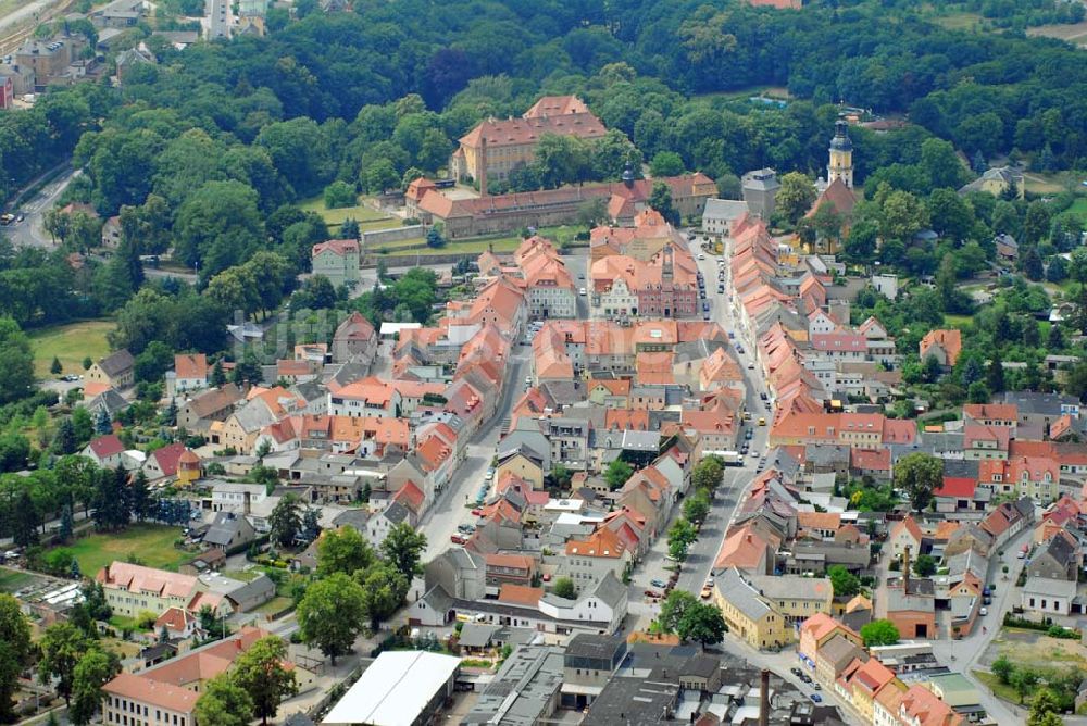 Königsbrück von oben - Blick auf das Stadtzentrum von Königsbrück in Sachsen