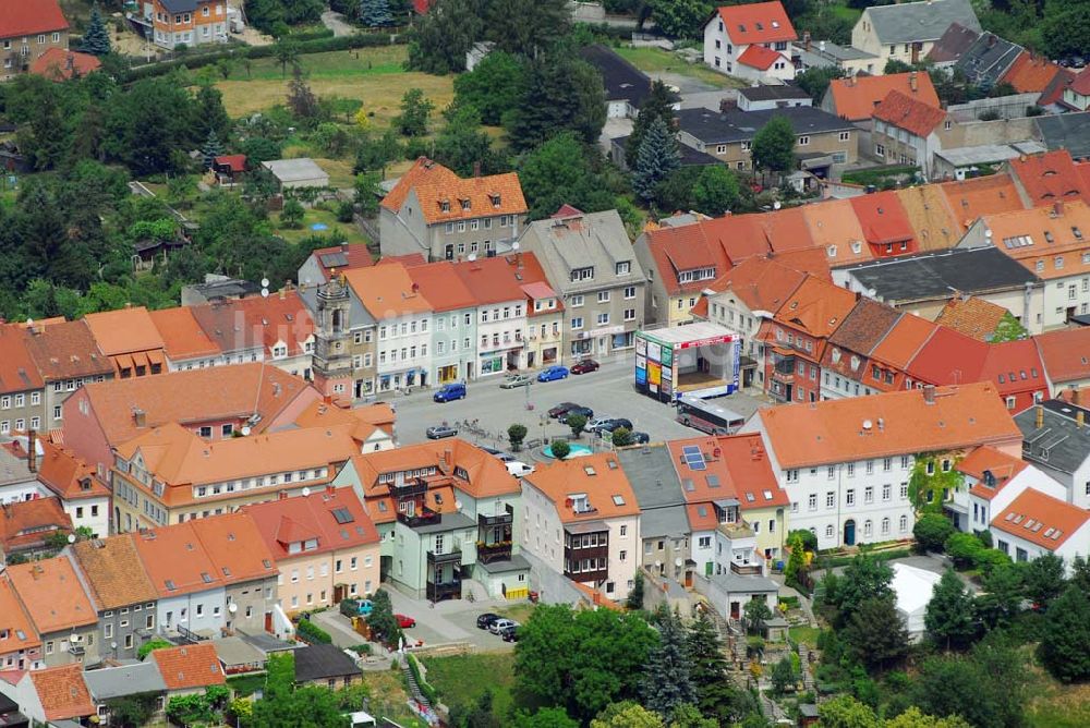 Königsbrück von oben - Blick auf das Stadtzentrum von Königsbrück in Sachsen