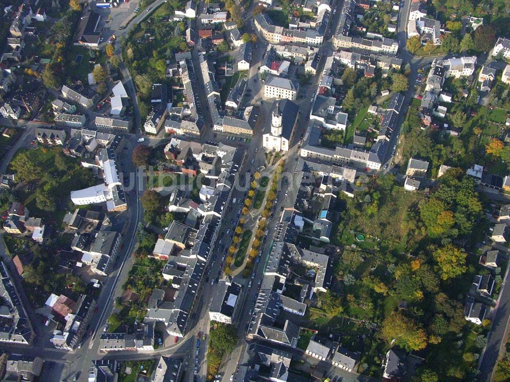  Markneukirchen ( Sachsen ) von oben - Blick auf das Stadtzentrum von Markneukirchen