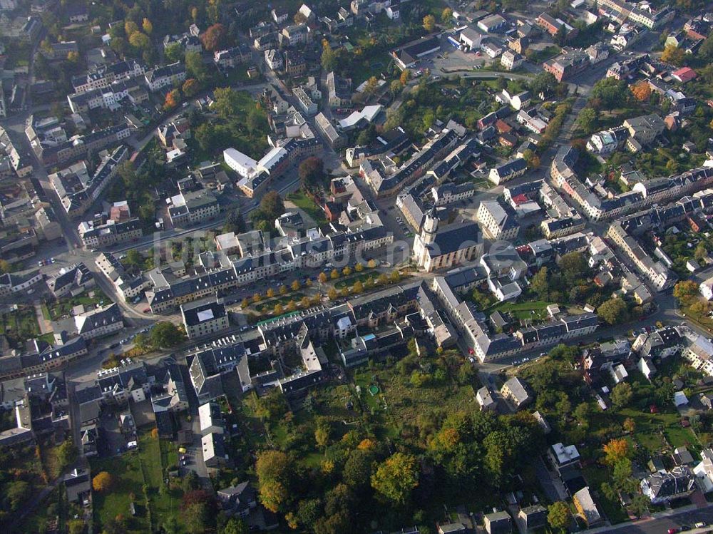  Markneukirchen ( Sachsen ) aus der Vogelperspektive: Blick auf das Stadtzentrum von Markneukirchen