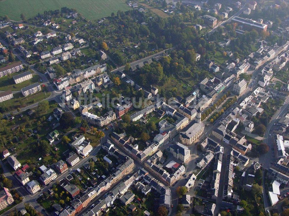 Luftbild Markneukirchen ( Sachsen ) - Blick auf das Stadtzentrum von Markneukirchen