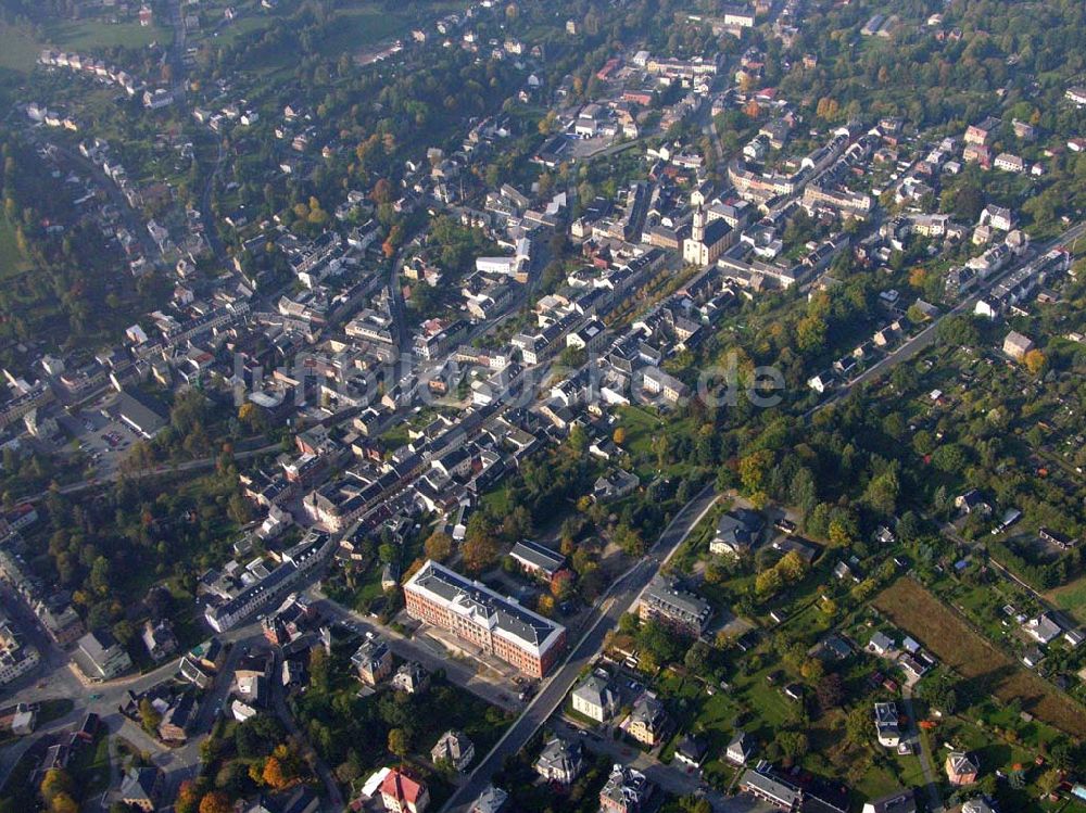 Luftbild Markneukirchen ( Sachsen ) - Blick auf das Stadtzentrum von Markneukirchen