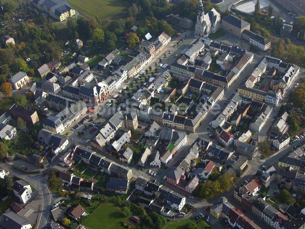 Markneukirchen aus der Vogelperspektive: Blick auf das Stadtzentrum von Markneukirchen