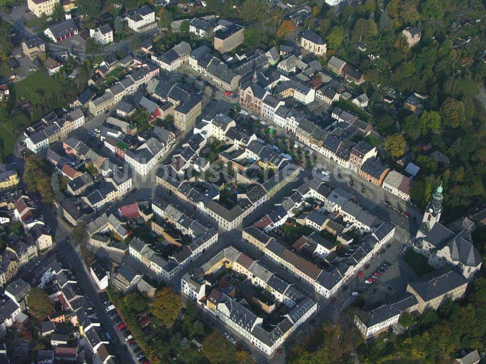 Markneukirchen aus der Vogelperspektive: Blick auf das Stadtzentrum von Markneukirchen