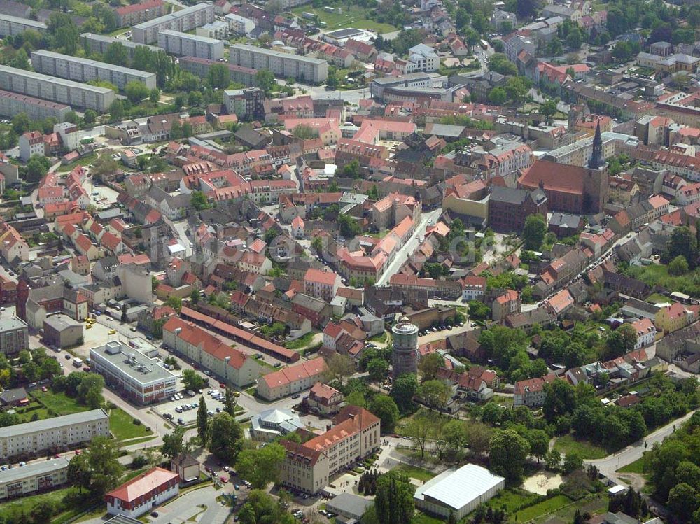 Luftbild Nauen - Blick auf das Stadtzentrum von Nauen