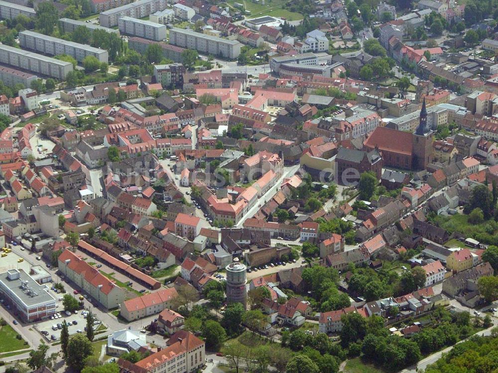 Luftaufnahme Nauen - Blick auf das Stadtzentrum von Nauen