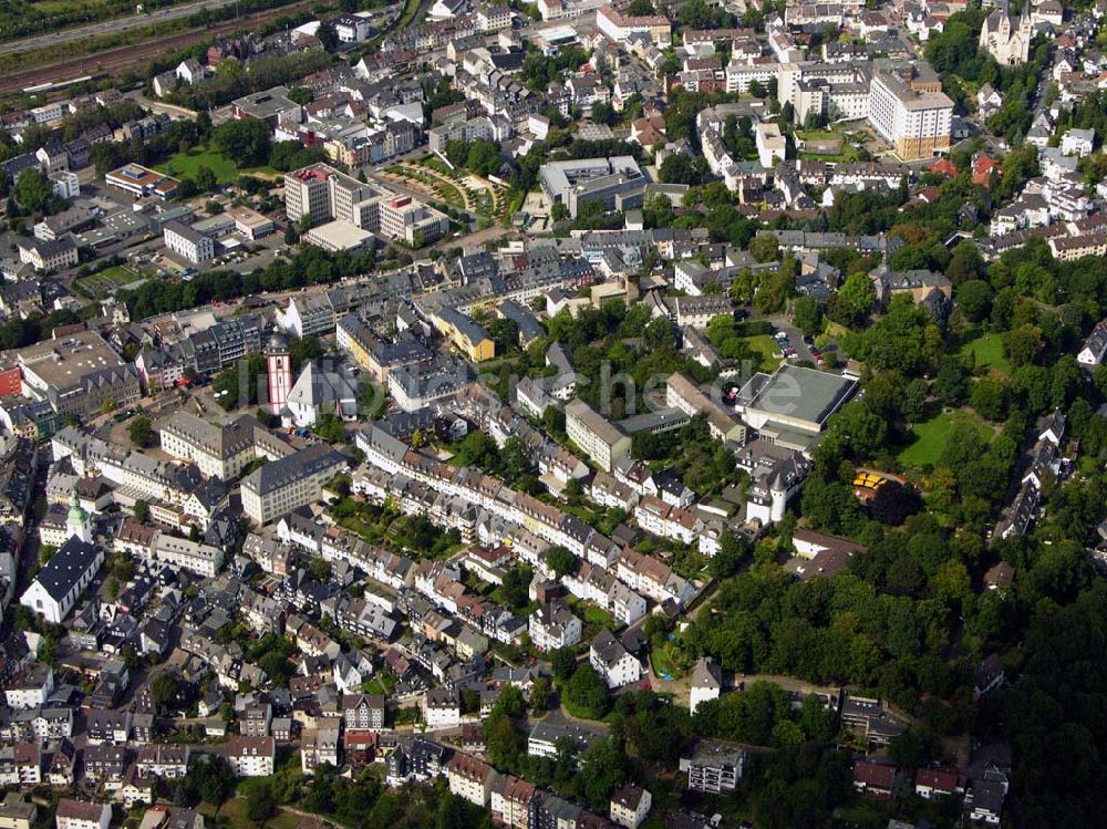 Siegen von oben - Blick auf das Stadtzentrum von Siegen