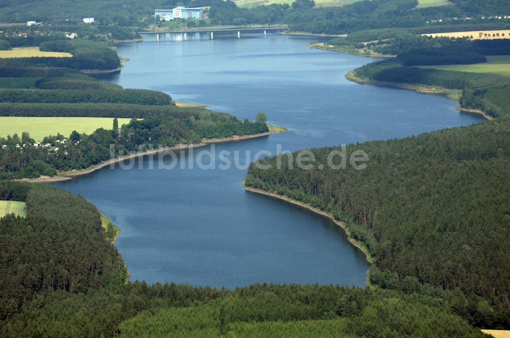 Luftaufnahme Zeulenroda - Blick auf den Stausee der Weidatalsperre bei