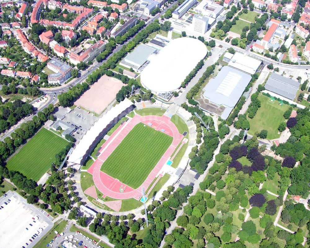 Luftbild Erfurt / Thüringen - Blick auf das Steigerwaldstadion.