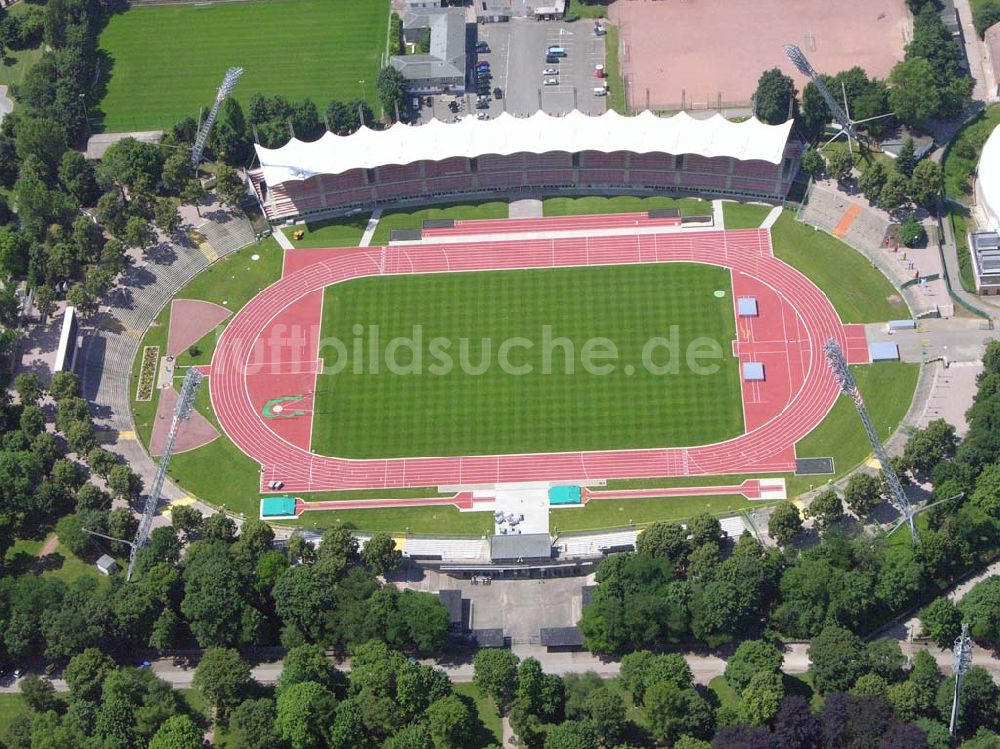 Erfurt / Thüringen von oben - Blick auf das Steigerwaldstadion.