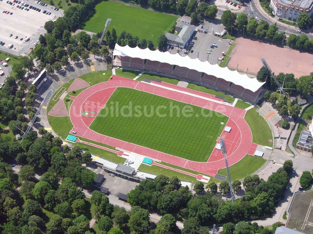 Erfurt / Thüringen aus der Vogelperspektive: Blick auf das Steigerwaldstadion.