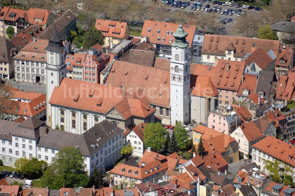 Luftbild Lindau - Blick auf die Stiftskirche und die evangelische Kirche St. Stephan