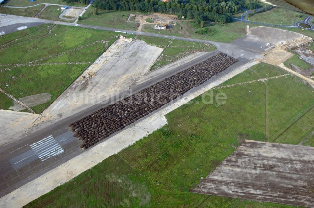 Luftbild Cottbus - Blick auf den stillgelegten Flugplatz Cottbus-Nord