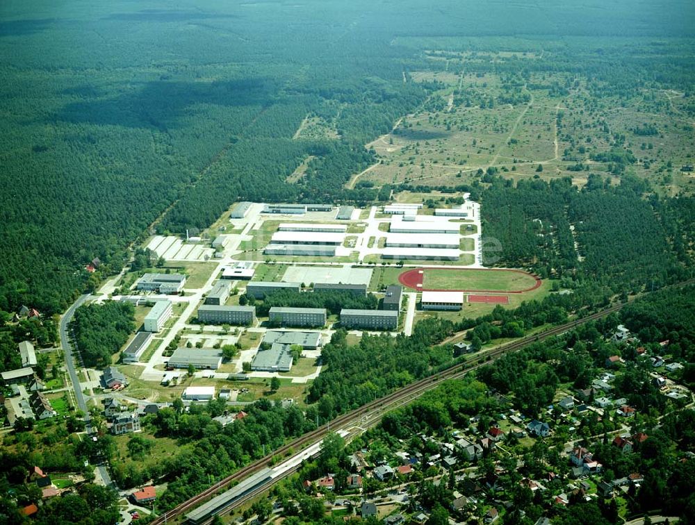 Lehnitz von oben - Blick auf stillgelegten Truppenübungsplatz Lehnitz bei Oranienburg