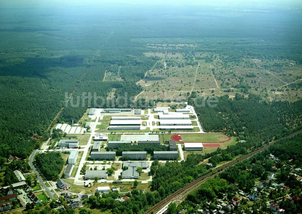 Lehnitz aus der Vogelperspektive: Blick auf stillgelegten Truppenübungsplatz Lehnitz bei Oranienburg