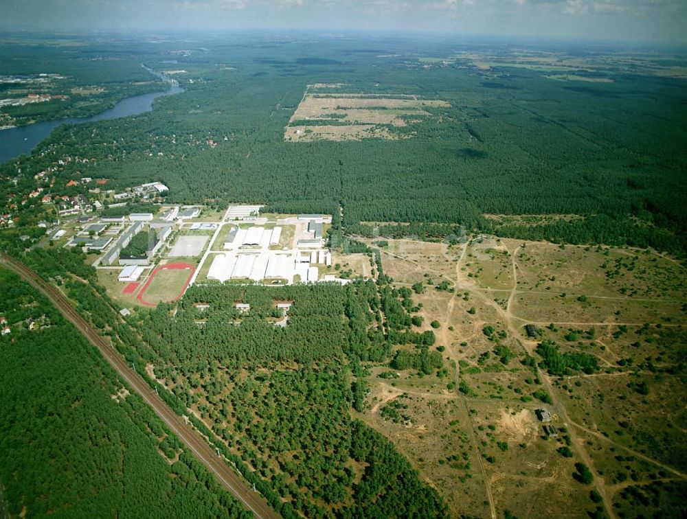 Luftaufnahme Lehnitz - Blick auf stillgelegten Truppenübungsplatz Lehnitz bei Oranienburg