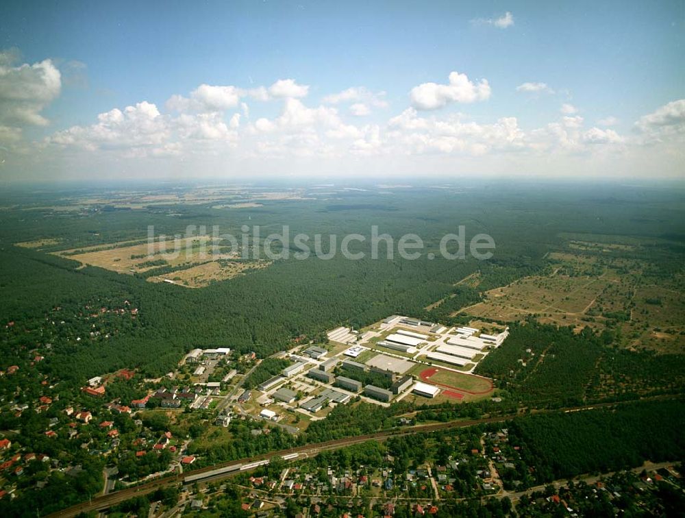 Lehnitz aus der Vogelperspektive: Blick auf stillgelegten Truppenübungsplatz Lehnitz bei Oranienburg