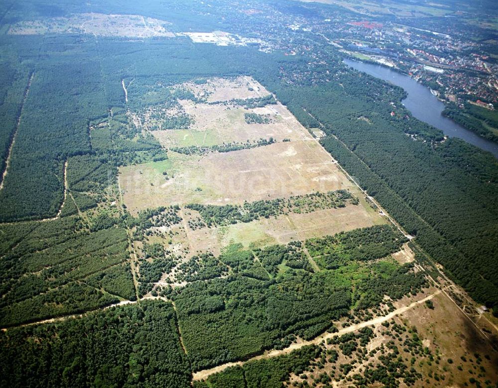 Luftaufnahme Lehnitz - Blick auf stillgelegten Truppenübungsplatz Lehnitz bei Oranienburg