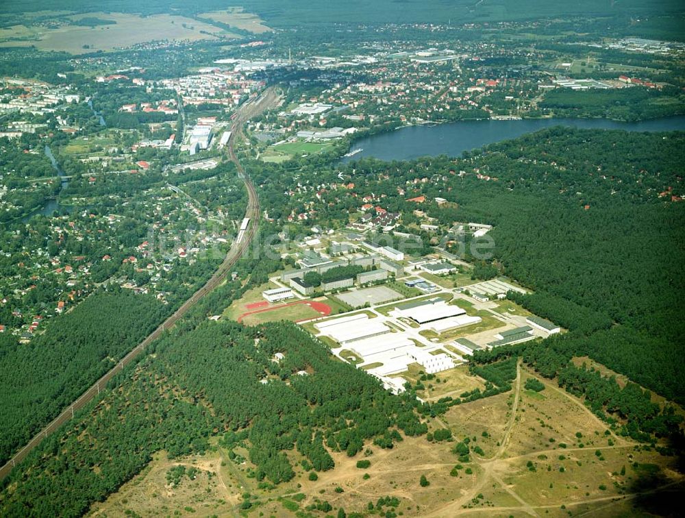 Lehnitz aus der Vogelperspektive: Blick auf stillgelegten Truppenübungsplatz Lehnitz bei Oranienburg