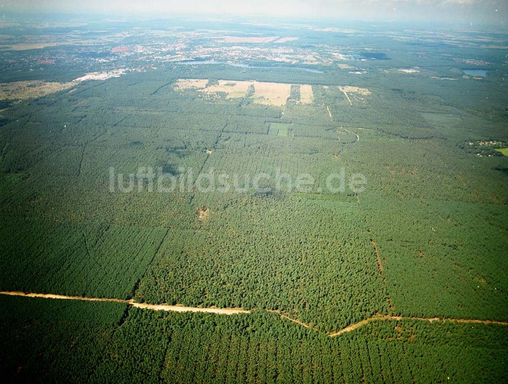 Luftaufnahme Lehnitz - Blick auf stillgelegten Truppenübungsplatz Lehnitz bei Oranienburg