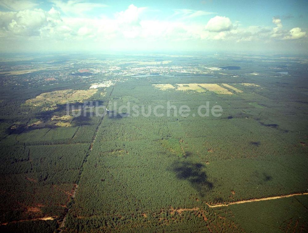 Lehnitz von oben - Blick auf stillgelegten Truppenübungsplatz Lehnitz bei Oranienburg