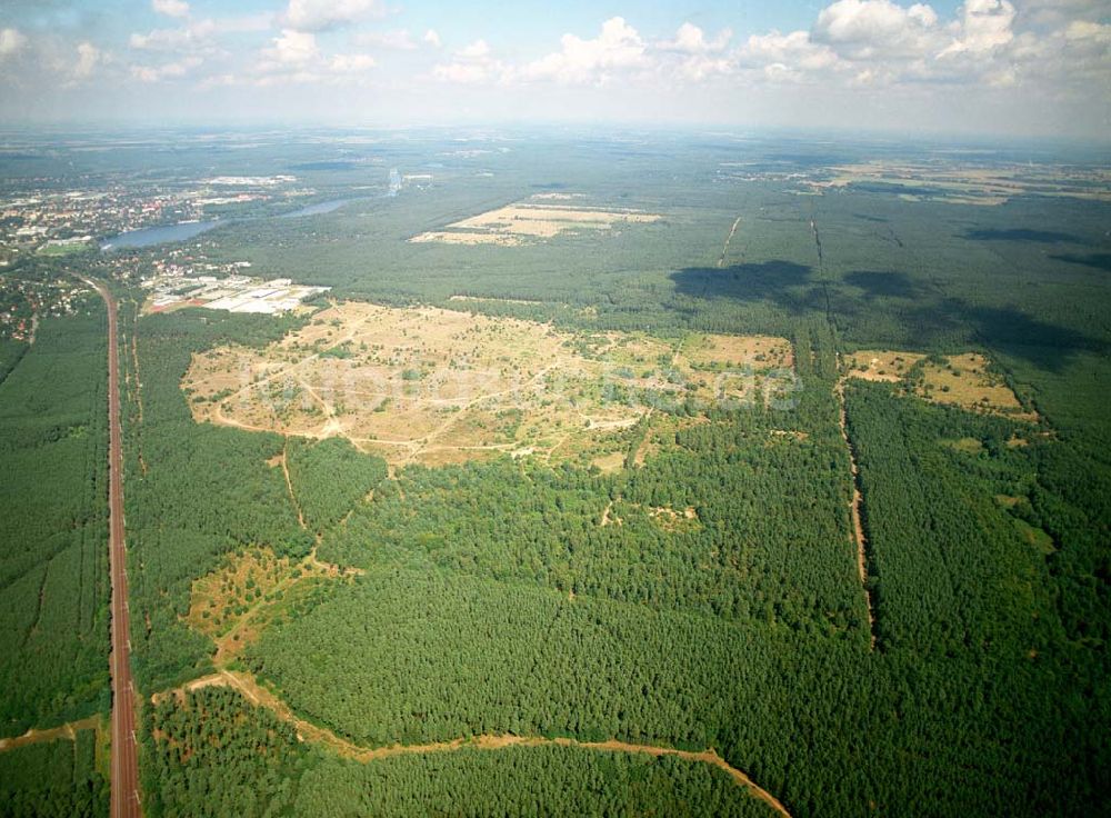 Luftaufnahme Lehnitz - Blick auf stillgelegten Truppenübungsplatz Lehnitz bei Oranienburg