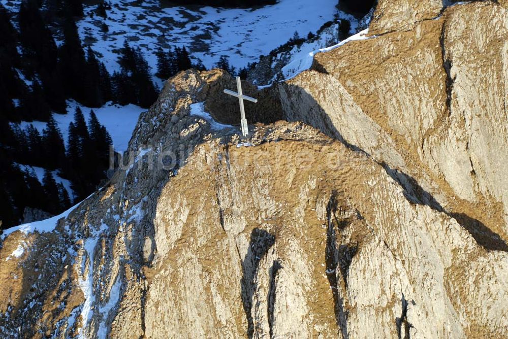 Luftbild Schwangau - Blick auf den Tegelberg in den Bayerischen Alpen