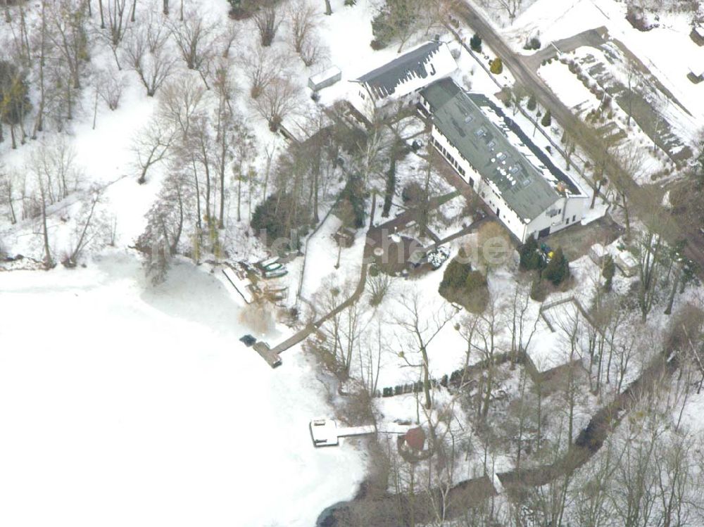 Spitzmühle bei Strausberg von oben - Blick auf den Tegler See (kleiner Ausschnitt)