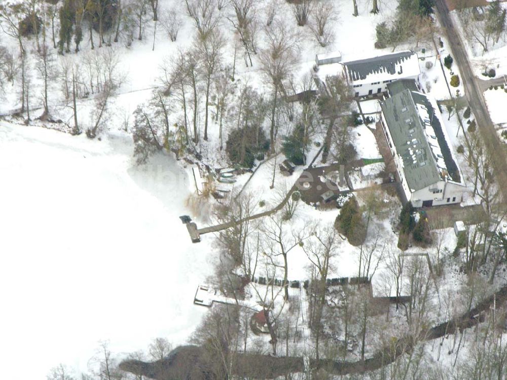 Spitzmühle bei Strausberg aus der Vogelperspektive: Blick auf den Tegler See (kleiner Ausschnitt)