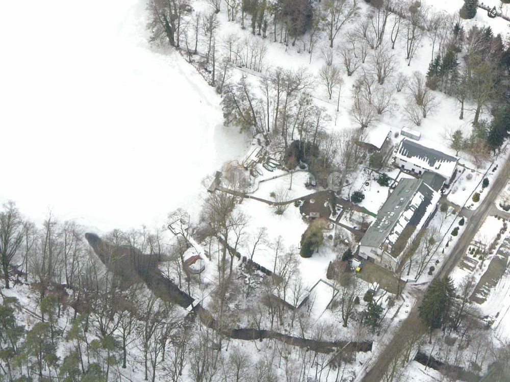 Luftaufnahme Spitzmühle bei Strausberg - Blick auf den Tegler See (kleiner Ausschnitt)