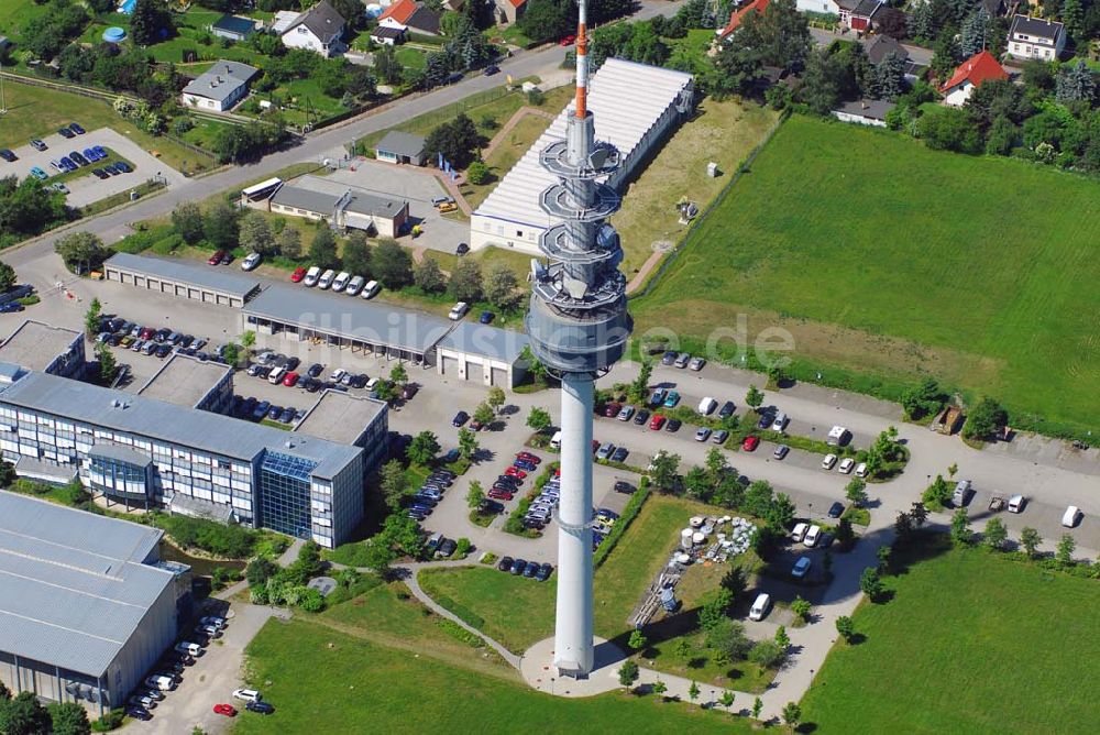 Luftbild Leipzig - Blick auf den Telekom Funkturm in Holzhausen